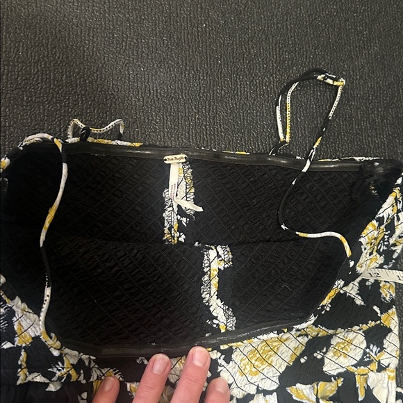 Free People Black Yellow Little of your Love Smocked Floral Jumpsuit size small - Picture 14 of 14